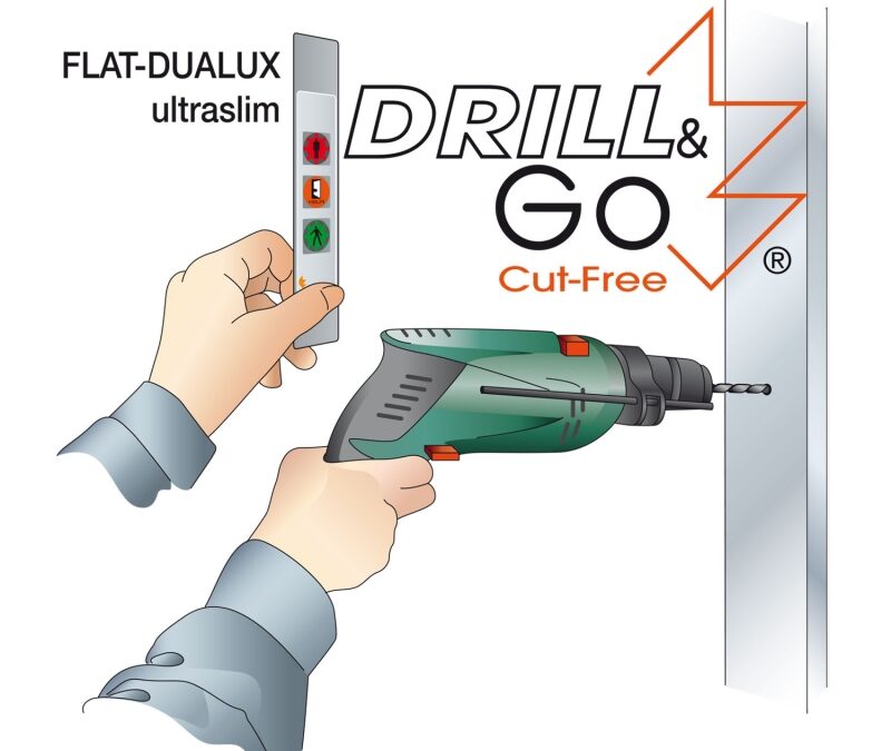 Semaforo professionale ultrasottile a montaggio facilitato FLAT-DUALUX